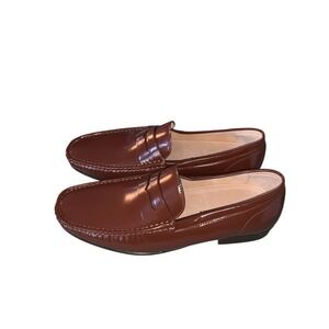 Franco Vanucci Men's 11 Brown Loafer Slip On Shoes